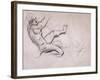 Male Nude in Action-John Singer Sargent-Framed Giclee Print