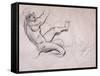 Male Nude in Action-John Singer Sargent-Framed Stretched Canvas