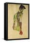 Male Nude in Profile Facing Right-Egon Schiele-Framed Stretched Canvas