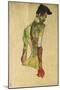 Male Nude in Profile Facing Right-Egon Schiele-Mounted Giclee Print