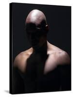 Male Nude in Shadows-null-Stretched Canvas