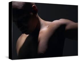 Male Nude in Shadows-null-Stretched Canvas