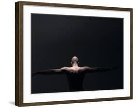 Male Nude in Shadows-null-Framed Photographic Print
