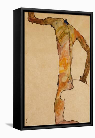 Male Nude; Mannlicher Akt, 1910-Egon Schiele-Framed Stretched Canvas