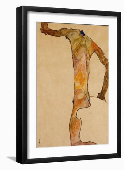 Male Nude; Mannlicher Akt, 1910-Egon Schiele-Framed Giclee Print