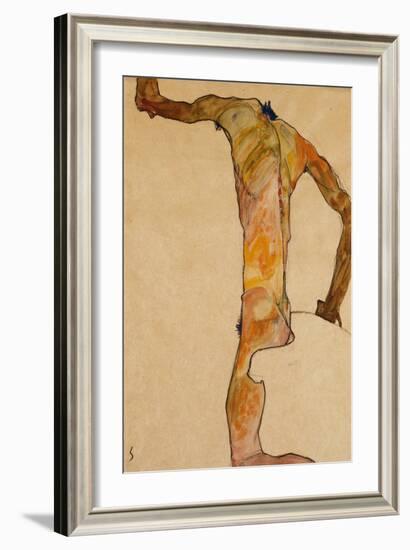 Male Nude; Mannlicher Akt, 1910-Egon Schiele-Framed Giclee Print