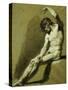 Male Nude, Pencil and Chalk Drawing-Pierre-paul Prudhon-Stretched Canvas