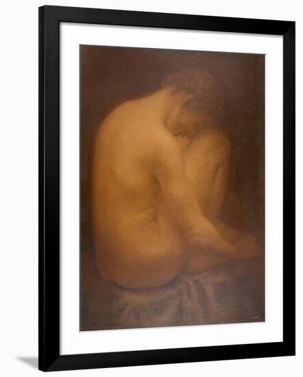 Male Nude Seated-Armand Rassenfosse-Framed Giclee Print