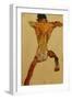 Male Nude Seen from Back; Mannlicher Ruckenakt, 1910-Egon Schiele-Framed Premium Giclee Print