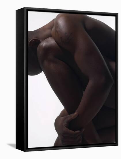 Male Nude Sitting-null-Framed Stretched Canvas