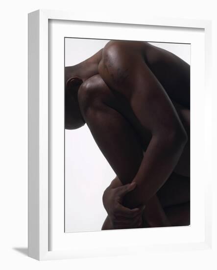 Male Nude Sitting-null-Framed Photographic Print