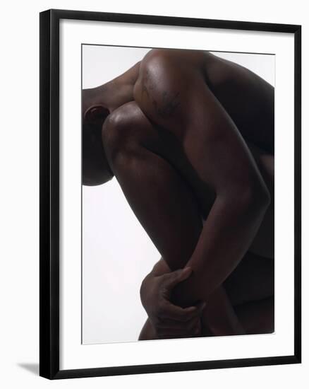 Male Nude Sitting-null-Framed Photographic Print