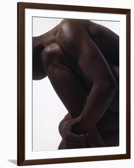 Male Nude Sitting-null-Framed Photographic Print