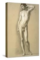 Male Nude Standing (Nudo Virile in Piedi)-Carlo Picozzi-Stretched Canvas