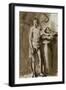 Male Nude, Upright, Around 1646-Rembrandt van Rijn-Framed Giclee Print