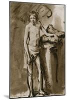 Male Nude, Upright, Around 1646-Rembrandt van Rijn-Mounted Giclee Print