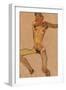 Male Nude, Yellow, 1910-Egon Schiele-Framed Giclee Print