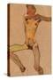 Male Nude, Yellow, 1910-Egon Schiele-Stretched Canvas