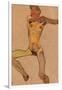 Male Nude, Yellow, 1910-Egon Schiele-Framed Giclee Print