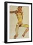 Male Nude, Yellow, 1910-Egon Schiele-Framed Giclee Print