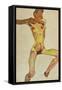 Male Nude, Yellow, 1910-Egon Schiele-Framed Stretched Canvas