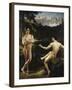 Male Nudes by a River in an Alpine Landscape-Hofer Gottfried-Framed Giclee Print