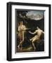 Male Nudes by a River in an Alpine Landscape-Hofer Gottfried-Framed Premium Giclee Print