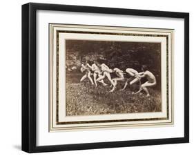 Male Nudes in Standing Tug of War, Outdoors, C.1883-Thomas Cowperthwait Eakins-Framed Giclee Print