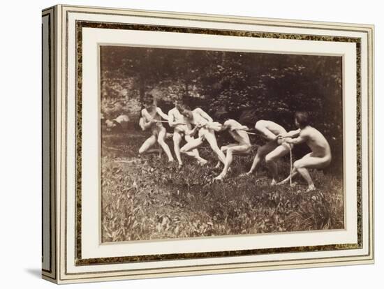 Male Nudes in Standing Tug of War, Outdoors, C.1883-Thomas Cowperthwait Eakins-Stretched Canvas