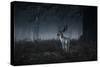 Male Red Deer Stag, Cervus Elaphus, in London's Richmond Park-Alex Saberi-Stretched Canvas