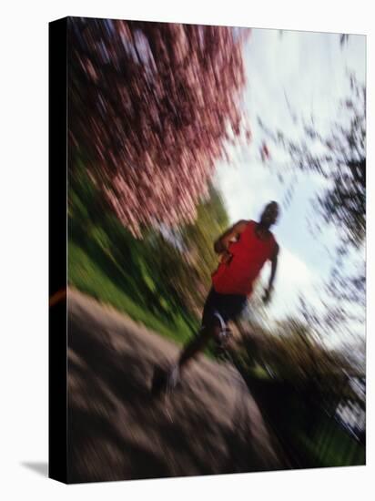 Male Runner Out for a Fitness Run, New York, New York, USA-Chris Trotman-Stretched Canvas