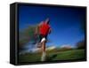 Male Runner Out for a Fitness Run, New York, New York, USA-Chris Trotman-Framed Stretched Canvas