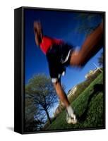 Male Runner Out for a Fitness Run, New York, New York, USA-Chris Trotman-Framed Stretched Canvas