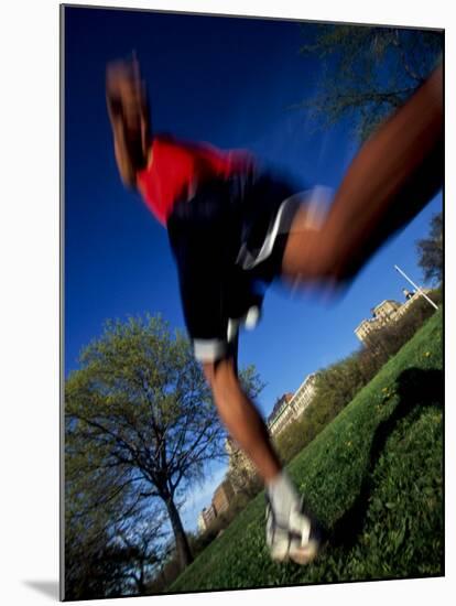 Male Runner Out for a Fitness Run, New York, New York, USA-Chris Trotman-Mounted Photographic Print