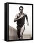 Male Runner Training, New York, New York, USA-null-Framed Stretched Canvas