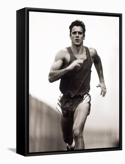 Male Runner Training, New York, New York, USA-null-Framed Stretched Canvas