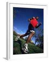 Male Runner Training, New York, New York, USA-null-Framed Photographic Print