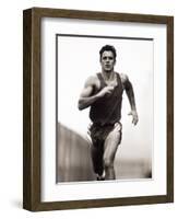 Male Runner Training, New York, New York, USA-null-Framed Photographic Print