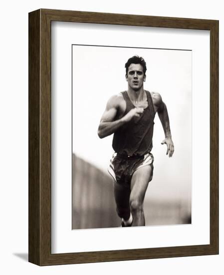 Male Runner Training, New York, New York, USA-null-Framed Photographic Print