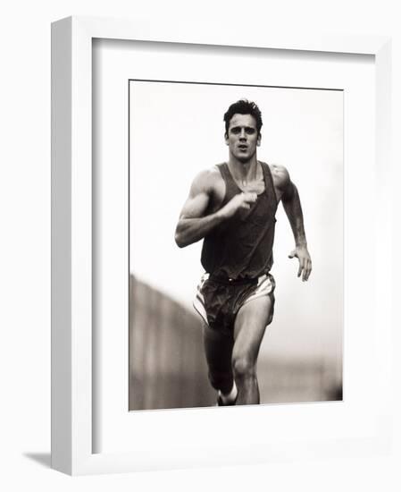 Male Runner Training, New York, New York, USA-null-Framed Photographic Print