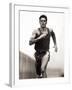 Male Runner Training, New York, New York, USA-null-Framed Photographic Print