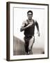 Male Runner Training, New York, New York, USA-null-Framed Photographic Print