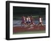 Male Runners Competing in a Track Race-null-Framed Premium Photographic Print