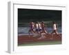 Male Runners Competing in a Track Race-null-Framed Premium Photographic Print