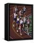 Male Runners Competing in a Track Race-null-Framed Stretched Canvas