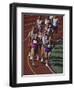 Male Runners Competing in a Track Race-null-Framed Premium Photographic Print
