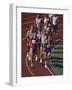 Male Runners Competing in a Track Race-null-Framed Photographic Print