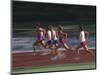 Male Runners Competing in a Track Race-null-Mounted Photographic Print