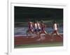 Male Runners Competing in a Track Race-null-Framed Photographic Print