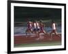 Male Runners Competing in a Track Race-null-Framed Photographic Print